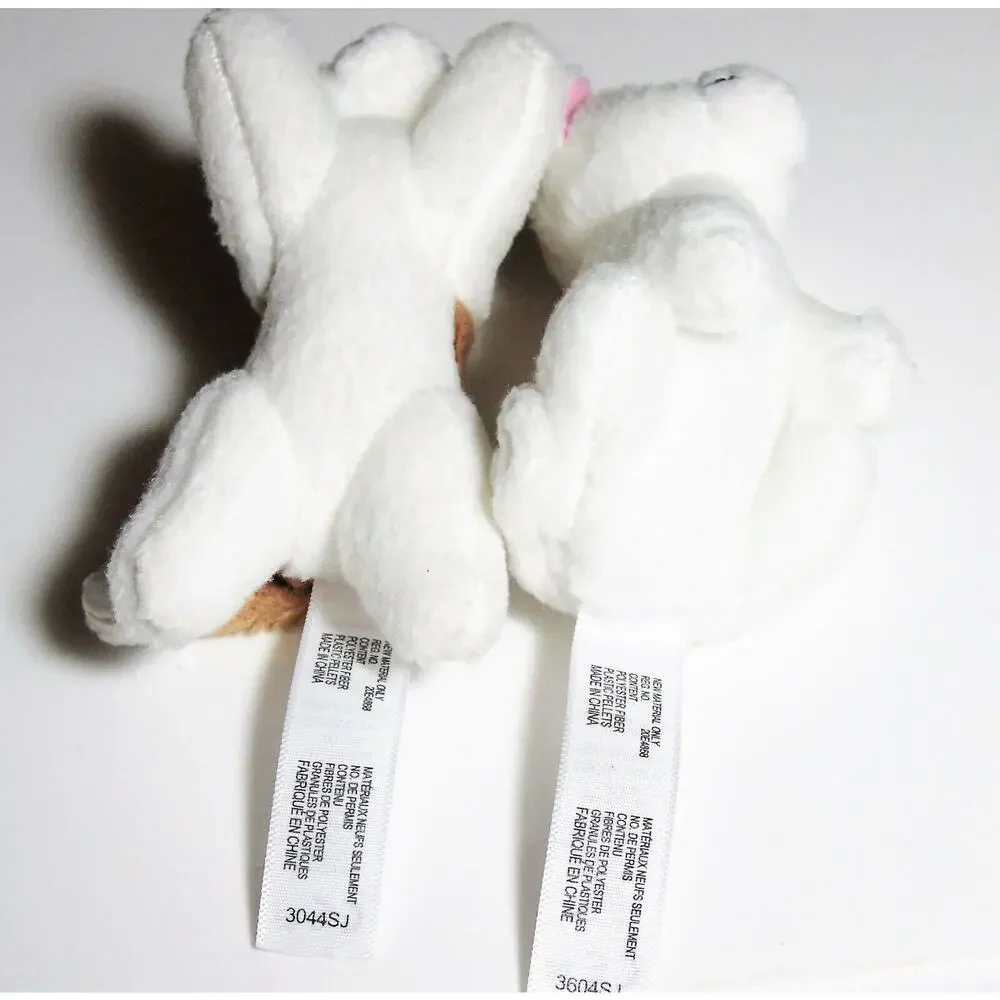 American Girl Rebecca Kittens Set 2 Kitty Cat Plush Stuffed Animal White Brown